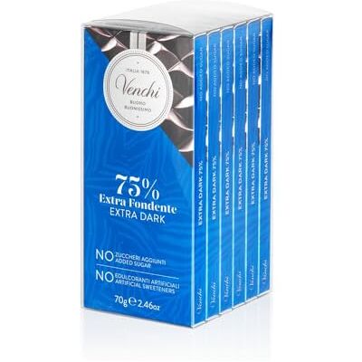 Venchi – 6er Pack Schokoladentafeln Haselnuss extra dunkel, 420 g – NO Added Sugar – Ohne künstliche Süßstoffe – glutenfrei – vegan – Geschenkidee Venchi – 6er Pack Schokoladentafeln Haselnuss extra dunkel, 420 g – NO Added Sugar – Ohne künstliche Süßstoffe – glutenfrei – vegan – Geschenkidee