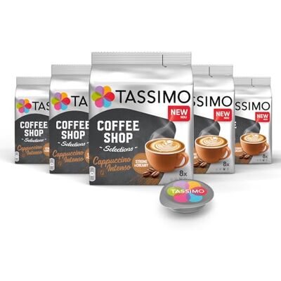 Tassimo Kapseln Coffee Shop Selection Cappuccino Intenso, 5 x 8 Pads, 40 Kaffeekapseln Tassimo Kapseln Coffee Shop Selection Cappuccino Intenso, 5 x 8 Pads, 40 Kaffeekapseln