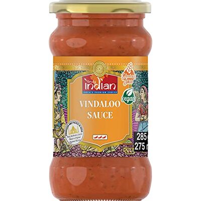 Truly Indian Vindaloo Sauce – Feurig scharfe Fertigsauce für schnelle Gerichte mit natürlichen Zutaten – Authentisch indisch kochen – Vegan & glutenfrei – 6 x 285 g Truly Indian Vindaloo Sauce – Feurig scharfe Fertigsauce für schnelle Gerichte mit natürlichen Zutaten – Authentisch indisch kochen – Vegan & glutenfrei – 6 x 285 g