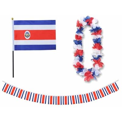 Sonia Originelli Costa Rica Fan-Set 9 mit Tischfahne, Girlande und Hawaiikette Fanartikel in der costa-ricanischen Nationalflagge für WM, EM und Events Sonia Originelli Costa Rica Fan-Set 9 mit Tischfahne, Girlande und Hawaiikette Fanartikel in der costa-ricanischen Nationalflagge für WM, EM und Events