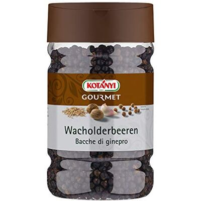 Kotanyi Wacholderbeeren, ganz und getrocknet, Gewürze für Großverbraucher und Gastronomie, 1200 ccm, (ca. 390 g) Kotanyi Wacholderbeeren, ganz und getrocknet, Gewürze für Großverbraucher und Gastronomie, 1200 ccm, (ca. 390 g)