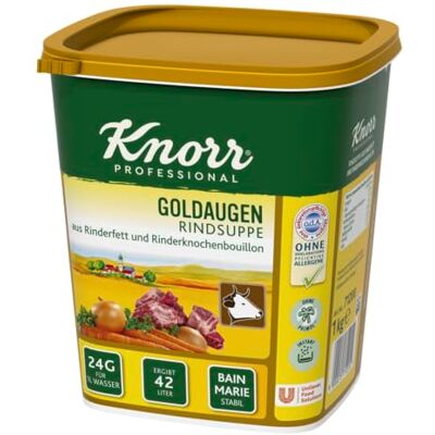 Knorr Goldaugen Rindsuppe (vielseitig anwendbare Rinderbrühe, authentischer Geschmack und idealer Suppenspiegel) 1er Pack (1 x 1 kg) Knorr Goldaugen Rindsuppe (vielseitig anwendbare Rinderbrühe, authentischer Geschmack und idealer Suppenspiegel) 1er Pack (1 x 1 kg)
