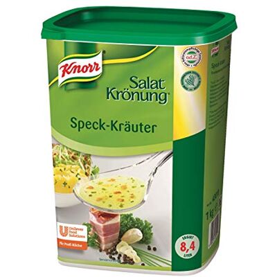 Knorr Salatkrönung Speck Kräuter Dressing Trockenmischung 1 kg Ausgesuchte Kräutern, Gewürzen und Speck, 1er Pack Knorr Salatkrönung Speck Kräuter Dressing Trockenmischung 1 kg Ausgesuchte Kräutern, Gewürzen und Speck, 1er Pack