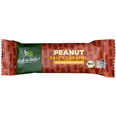 bioZentrale Riegel Peanut Salty Caramel, 12 Stück 480 g, palmölfrei & ohne Aromenzusatz, über 50% geröstete Erdnüsse, Ballaststoffquelle, idealer Snack für unterwegs bioZentrale Riegel Peanut Salty Caramel, 12 Stück 480 g, palmölfrei & ohne Aromenzusatz, über 50% geröstete Erdnüsse, Ballaststoffquelle, idealer Snack für unterwegs