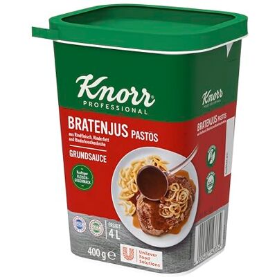 Knorr Bratenjus pastös (vielseitig anwendbar als klarer Bratensaft, Bratensoße und braune Soße) 400g (1er pack) Knorr Bratenjus pastös (vielseitig anwendbar als klarer Bratensaft, Bratensoße und braune Soße) 400g (1er pack)