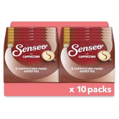 Senseo Pads Cappuccino, 10 x 8 Getränke, 80 Kaffeepads, mittlere Röstung Senseo Pads Cappuccino, 10 x 8 Getränke, 80 Kaffeepads, mittlere Röstung