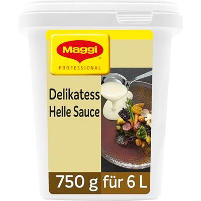 NESTLE PROFESSIONAL MAGGI Professional Helle Sauce, vegetarisch, Ergiebigkeit 6L, 1er Pack (1 x 750g GastroBox) NESTLE PROFESSIONAL MAGGI Professional Helle Sauce, vegetarisch, Ergiebigkeit 6L, 1er Pack (1 x 750g GastroBox)