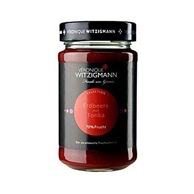 Veronique Witzigmann Erdbeere mit Tonkabohne Fruchtaufstrich, 225g Veronique Witzigmann Erdbeere mit Tonkabohne Fruchtaufstrich, 225g