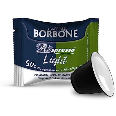 CAFFÈ BORBONE Respresso, Light-Kaffeemischung, 50% weniger Koffein als die Blaue Mischung 100 Kapseln Kompatibel mit Nespresso®* Haushalts-Espressomaschinen CAFFÈ BORBONE Respresso, Light-Kaffeemischung, 50% weniger Koffein als die Blaue Mischung 100 Kapseln Kompatibel mit Nespresso®* Haushalts-Espressomaschinen