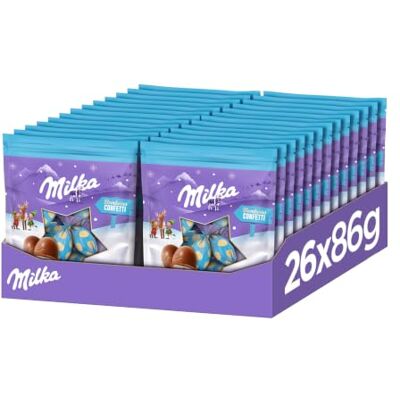 Milka Bonbons Confetti Alpenmilchschokolade, 86 g (26er-Pack) Der bunte Schokoladenmix sorgt für festliche Freude bei großen und kleinen Naschkatzen Milka Bonbons Confetti Alpenmilchschokolade, 86 g (26er-Pack) Der bunte Schokoladenmix sorgt für festliche Freude bei großen und kleinen Naschkatzen