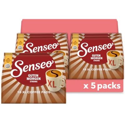 Senseo Pads Guten Morgen Strong XL, 5 x 10 Getränke, 50 Kaffeepads (Verpackungsdesign kann abweichen) Senseo Pads Guten Morgen Strong XL, 5 x 10 Getränke, 50 Kaffeepads (Verpackungsdesign kann abweichen)