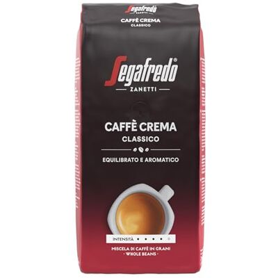 Segafredo Zanetti Caffè Crema Classico Ganze Bohne (1 kg Packung) Geeignet für Caffè Crema Kaffeebohnen mit dunkle bis mittlere Röstung, ausgewogener und aromatischer Geschmack Segafredo Zanetti Caffè Crema Classico Ganze Bohne (1 kg Packung) Geeignet für Caffè Crema Kaffeebohnen mit dunkle bis mittlere Röstung, ausgewogener und aromatischer Geschmack