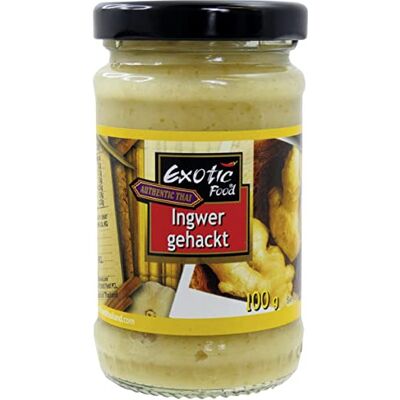Exotic Food Ingwer, gehackt in Sojabohnenöl, 6er Pack (6 x 100 g) Exotic Food Ingwer, gehackt in Sojabohnenöl, 6er Pack (6 x 100 g)
