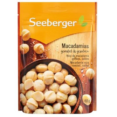 Seeberger Macadamias geröstet & gesalzen, intensiv nussig (13 x 80 g) Seeberger Macadamias geröstet & gesalzen, intensiv nussig (13 x 80 g)