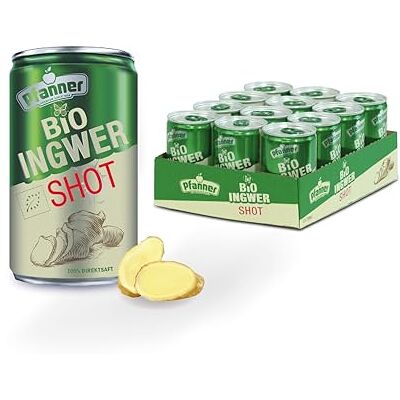 Pfanner Bio Ingwer Shot (12 x 0,15 l) 100% Direktsaft Natürlicher Immun Shot, Ingwersaft, Energy Shot, Ingwershot Pfanner Bio Ingwer Shot (12 x 0,15 l) 100% Direktsaft Natürlicher Immun Shot, Ingwersaft, Energy Shot, Ingwershot