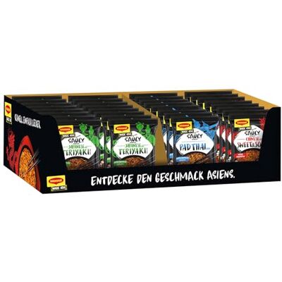 Maggi Magic Asia Noodle Sortimentsbox, leckere Fertiggerichte in 3 verschiedenen Geschmacksrichtungen, 32er Pack (32 Beutel) Maggi Magic Asia Noodle Sortimentsbox, leckere Fertiggerichte in 3 verschiedenen Geschmacksrichtungen, 32er Pack (32 Beutel)