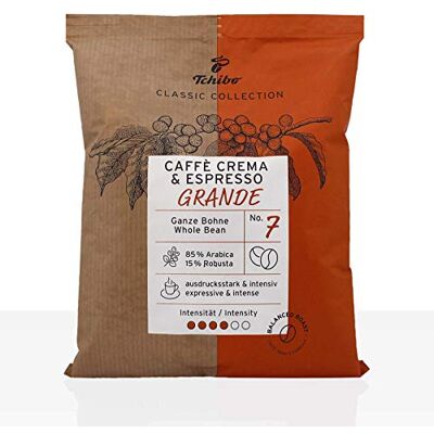 Tchibo Café Grande, 500g Kaffee Ganze Bohne Hochwertiger Bohnenkaffee von Ideal für Vollautomaten Einzigartige Kaffeequalität von Tchibo Café Grande, 500g Kaffee Ganze Bohne Hochwertiger Bohnenkaffee von Ideal für Vollautomaten Einzigartige Kaffeequalität von