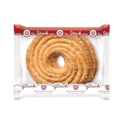 SCHULTE Gruyters Kaffee-Kränze 40 x 2 Stück einzeln verpackt Mürbegebäck mit Zuckerdekor Portionskekse zu Kaffee und Tee SCHULTE Gruyters Kaffee-Kränze 40 x 2 Stück einzeln verpackt Mürbegebäck mit Zuckerdekor Portionskekse zu Kaffee und Tee