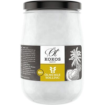 Ölmühle Solling BIO Kokosöl 100% natives Bio-Kokosnussöl Ideal geeignet zum Braten, Backen und Frittieren, als Haut-& Haarpflege sowie für Hunde und Katzen Inhalt: 1 L Ölmühle Solling BIO Kokosöl 100% natives Bio-Kokosnussöl Ideal geeignet zum Braten, Backen und Frittieren, als Haut-& Haarpflege sowie für Hunde und Katzen Inhalt: 1 L