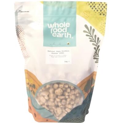Wholefood Earth TVP Natural Chunks Soja Protien GMO Frei Vegan Milchfrei Ohne Zuckerzusatz 1kg Wholefood Earth TVP Natural Chunks Soja Protien GMO Frei Vegan Milchfrei Ohne Zuckerzusatz 1kg