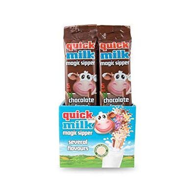 Quick Milk Trinkhalme Halme 100 Stück Schokoladengeschmack Quick Milk Trinkhalme Halme 100 Stück Schokoladengeschmack