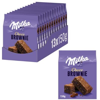 Milka Choco Brownie, 150 g (13er-Pack) Mini-Kuchen mit extra großen Schokoladenstückchen Milka Choco Brownie, 150 g (13er-Pack) Mini-Kuchen mit extra großen Schokoladenstückchen
