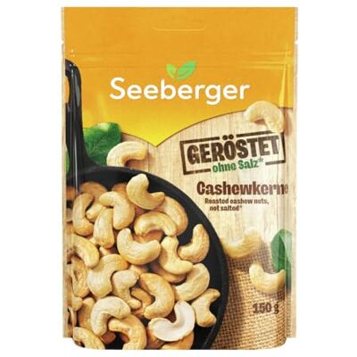 Seeberger Cashewkerne geröstet, Knackige Cashew Nüsse, vegan (5 x 150 g) Seeberger Cashewkerne geröstet, Knackige Cashew Nüsse, vegan (5 x 150 g)