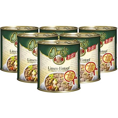 Buss Omi’s klassischer Linseneintopf, Würziger Suppentopf, 6 x 800g Buss Omi’s klassischer Linseneintopf, Würziger Suppentopf, 6 x 800g