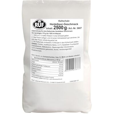 RUF Kaltschale Heidelbeer ohne Kochen, Großpackung, sommerliches Fruchtdessert, Blaubeersuppe, mit Blaubeeren gefriergetrocknet, nur 10 Min Kühlzeit, glutenfrei und vegan, 1x2500g RUF Kaltschale Heidelbeer ohne Kochen, Großpackung, sommerliches Fruchtdessert, Blaubeersuppe, mit Blaubeeren gefriergetrocknet, nur 10 Min Kühlzeit, glutenfrei und vegan, 1x2500g