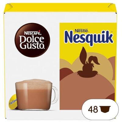 Nescafé NESQUIK Getränk Geschmack Schokolade 48 Kapseln Nesquik Schokoladengetränk mit leckerem Schaum. 48 kompatible Kapseln Nescafé NESQUIK Getränk Geschmack Schokolade 48 Kapseln Nesquik Schokoladengetränk mit leckerem Schaum. 48 kompatible Kapseln