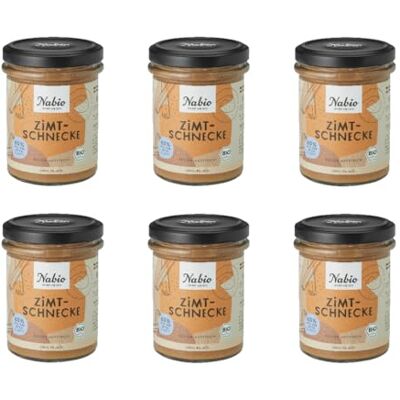 NABIO Süßer Aufstrich Zimtschnecke I vegan und ohne Palmöl I (6 x 175g) NABIO Süßer Aufstrich Zimtschnecke I vegan und ohne Palmöl I (6 x 175g)