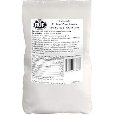 RUF Kaltschale Erdbeer ohne Kochen, Großpackung, Fruchtsuppe mit Erdbeeren gefriergetrocknet, nur 10 Min Kühlzeit, glutenfrei und vegan, 1x2500g RUF Kaltschale Erdbeer ohne Kochen, Großpackung, Fruchtsuppe mit Erdbeeren gefriergetrocknet, nur 10 Min Kühlzeit, glutenfrei und vegan, 1x2500g