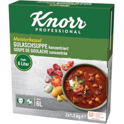 Knorr Gulaschsuppe konzentriert (mit hohem Fleischanteil) 1er Pack (1 x 3kg) Knorr Gulaschsuppe konzentriert (mit hohem Fleischanteil) 1er Pack (1 x 3kg)