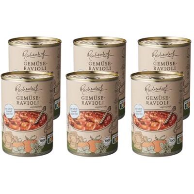 Reichenhof Gemüse-Ravioli in Tomatensauce vegan, 6er Pack (6 x 400 g) Reichenhof Gemüse-Ravioli in Tomatensauce vegan, 6er Pack (6 x 400 g)