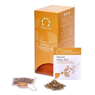 Solaris Bio Ginger Zest Ingwer Mischung, 40 genähte Seidenteebeutel, 80 g Solaris Bio Ginger Zest Ingwer Mischung, 40 genähte Seidenteebeutel, 80 g