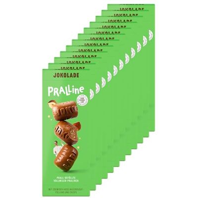 JOKOLADE PRALLINE 12 x 80 g Schachtel Vorratspack Prall gefüllt mit cremiger Haselnussnougatfüllung und Crisps Faire Schokolade von Joko Winterscheidt JOKOLADE PRALLINE 12 x 80 g Schachtel Vorratspack Prall gefüllt mit cremiger Haselnussnougatfüllung und Crisps Faire Schokolade von Joko Winterscheidt