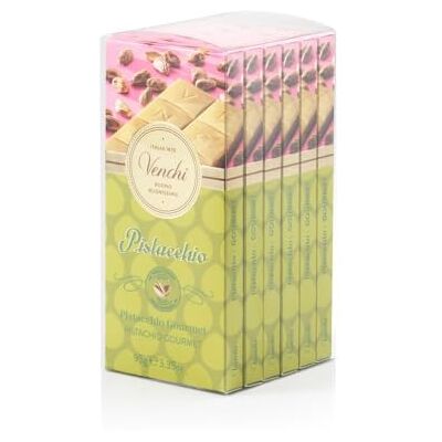 Venchi – Kit mit 6 Pistazien-Gourmet-Schokoladentafeln, mit weißer Schokolade und ganzen Pistazien, 570 g, Glutenfrei, Ohne Farbstoffe und Ohne Konservierungsstoffe Venchi – Kit mit 6 Pistazien-Gourmet-Schokoladentafeln, mit weißer Schokolade und ganzen Pistazien, 570 g, Glutenfrei, Ohne Farbstoffe und Ohne Konservierungsstoffe