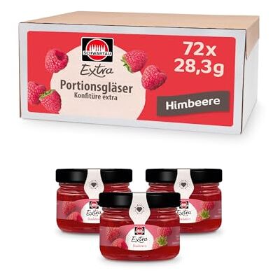 Schwartau Extra Himbeere Marmelade im Portionsglas 72 x 28,3 g Schwartau Extra Himbeere Marmelade im Portionsglas 72 x 28,3 g