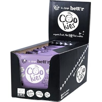 ROOKIES Bett'r Choc Chip & Haselnuss Vegan Kekse Einzeln Verpackt -100% Bio, Organisch, Glutenfrei, Ohne Zuckerzusatz-18 x 40 g ROOKIES Bett'r Choc Chip & Haselnuss Vegan Kekse Einzeln Verpackt -100% Bio, Organisch, Glutenfrei, Ohne Zuckerzusatz-18 x 40 g