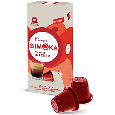 Gimoka Kaffeekapseln Espresso Intenso, Intensität 12/13-100 Kapsel Kompatibel mit Nespresso* Haushalts-Espressomaschinen 100 Stück (10 x 10 Getränke) Hergestellt in Italien Gimoka Kaffeekapseln Espresso Intenso, Intensität 12/13-100 Kapsel Kompatibel mit Nespresso* Haushalts-Espressomaschinen 100 Stück (10 x 10 Getränke) Hergestellt in Italien