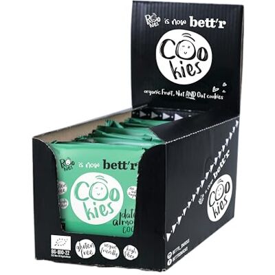 ROOKIES Bett'r Datteln & Mandel Vegan Kekse Einzeln Verpackt-100% Bio, Organisch, Glutenfrei, Ohne Zuckerzusatz-18 x 40g ROOKIES Bett'r Datteln & Mandel Vegan Kekse Einzeln Verpackt-100% Bio, Organisch, Glutenfrei, Ohne Zuckerzusatz-18 x 40g