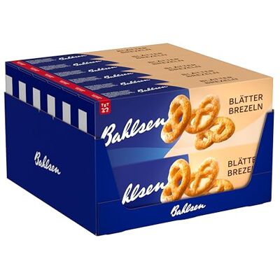 The Bahlsen Family Bahlsen Blätterbrezeln karamellisiertes Blätterteiggebäck, 12x125g 12er Pack im Stapelkarton – Blätterteig mit karamellisiertem Zucker in Brezelform, Kaffeegebäck für Büro & Handel The Bahlsen Family Bahlsen Blätterbrezeln karamellisiertes Blätterteiggebäck, 12x125g 12er Pack im Stapelkarton – Blätterteig mit karamellisiertem Zucker in Brezelform, Kaffeegebäck für Büro & Handel