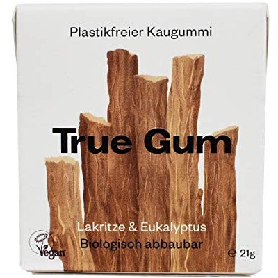 Mission True Gum 10er SET: LAKRITZE & EUKALYPTUS Plastikfreier Kaugummi Biologisch Abbaubar Vegan 10 x 21 g, 210 g Mission True Gum 10er SET: LAKRITZE & EUKALYPTUS Plastikfreier Kaugummi Biologisch Abbaubar Vegan 10 x 21 g, 210 g