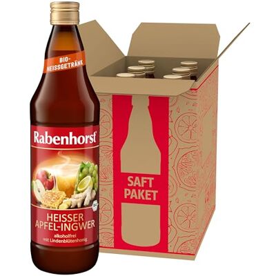 Rabenhorst Heißer Apfel-Ingwer BIO 6er Pack (6 x 700 ml) Alkoholfreies Bio-Heißgetränk mit Ingwer und Lindenblütenhonig Rabenhorst Heißer Apfel-Ingwer BIO 6er Pack (6 x 700 ml) Alkoholfreies Bio-Heißgetränk mit Ingwer und Lindenblütenhonig