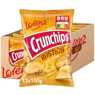 Lorenz Snack World LORENZ Crunchips Rustics Salted 12 x 110 g vegan Lorenz Snack World LORENZ Crunchips Rustics Salted 12 x 110 g vegan