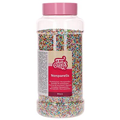 FunCakes Nonpareils Zuckerstreusel, Disco Mix, 800 g FunCakes Nonpareils Zuckerstreusel, Disco Mix, 800 g