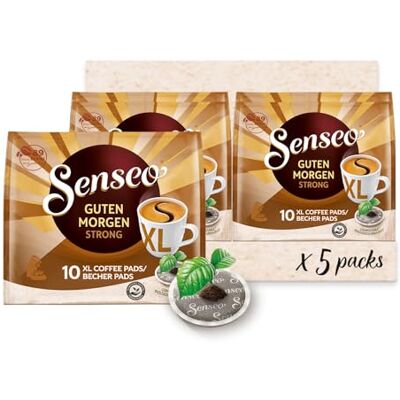 Senseo Pads Guten Morgen Strong XL, 5 x 10 Getränke, 50 Kaffeepads Senseo Pads Guten Morgen Strong XL, 5 x 10 Getränke, 50 Kaffeepads