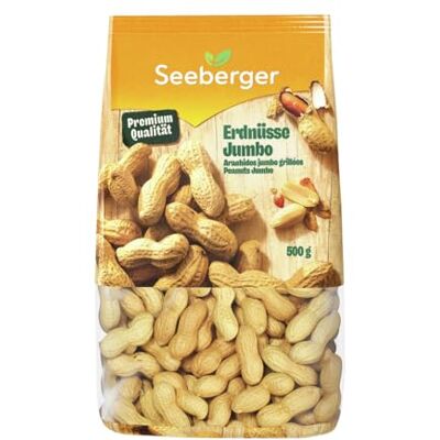 Seeberger Erdnüsse Jumbo Riesen, Große Erdnüsse in Schale (10 x 500 g) Seeberger Erdnüsse Jumbo Riesen, Große Erdnüsse in Schale (10 x 500 g)