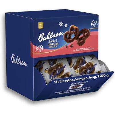 The Bahlsen Family Bahlsen Lebkuchen-Brezel, 1er Pack Thekendispenser, Lebkuchen in Brezelform mit Schokolade, einzeln verpackt (1 x 1,3 kg) The Bahlsen Family Bahlsen Lebkuchen-Brezel, 1er Pack Thekendispenser, Lebkuchen in Brezelform mit Schokolade, einzeln verpackt (1 x 1,3 kg)