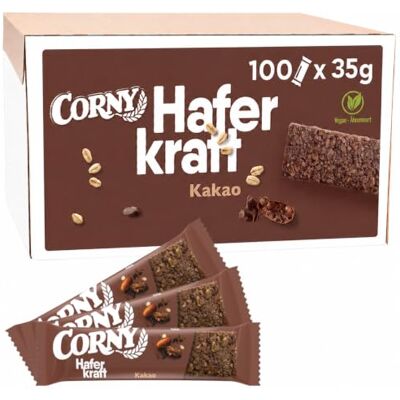 CORNY Haferkraft Kakao - Hafer & Kakao Riegel - 100 Stück CORNY Haferkraft Kakao - Hafer & Kakao Riegel - 100 Stück